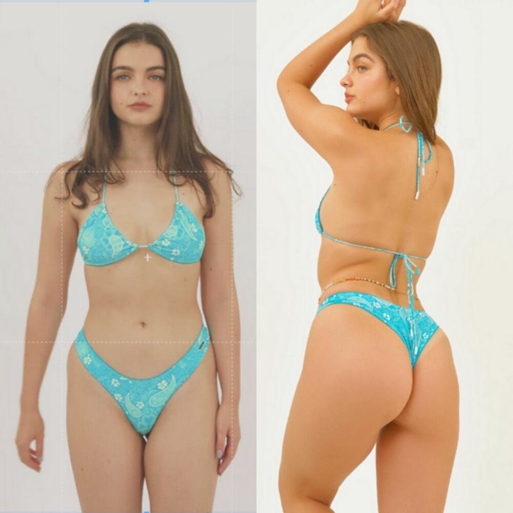 Blackbough x Emma Brooks Paisley Lane 2 Pieces Bikinis Set Large Swim Beach